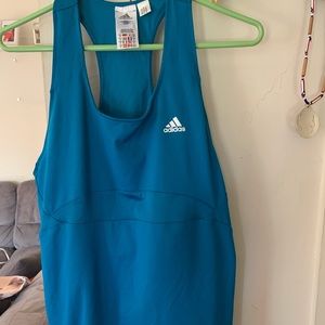 Blue adidas workout shirt